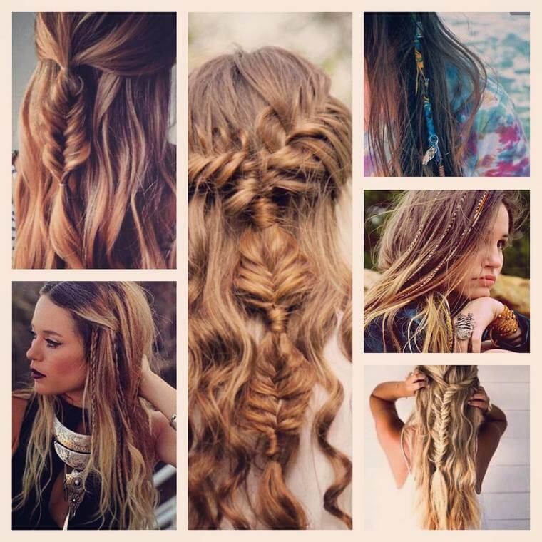 Cute Boho Style Girls Hair Styles For Any Kind of Hairs (44)